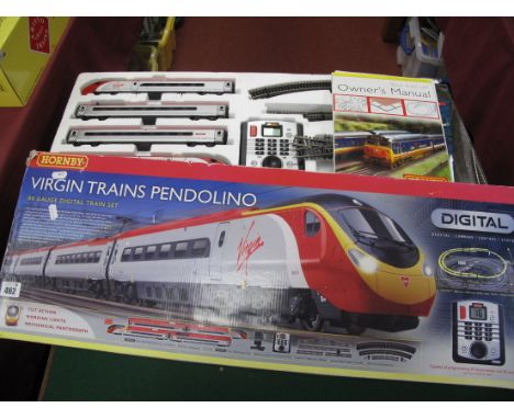 A Hornby "OO" Gauge/4mm Ref No R1076 Virgin Trains Pendolino Digital Boxed Train Set, comprising Class 390 locomotive and tra