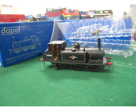 A Dapol "O"Gauge/7mm Ref No 75-010-011 Class AIX (Terrier) 0-6-0, BR Black R/No 32636, good boxed condition, u/t