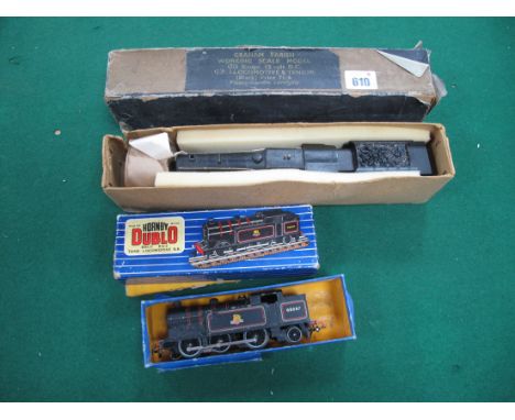 A Graham Farish "OO"Gauge G.P.5 4-6-0 Locomotive and Tender, BR black (loose tender top), together with a Hornby Dublo three 