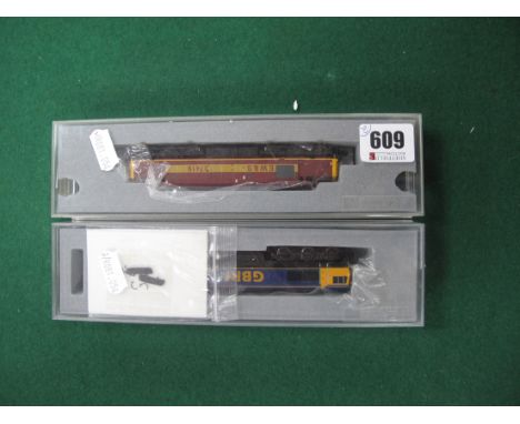 Two Graham Farish "N" Gauge Cased Co-Co Diesel Locomotives, Ref No 371153 Class 37, E.W.S livery R/No 37419, Ref No 371377 Cl