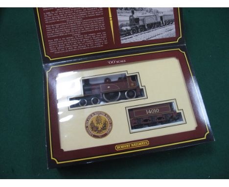 A Hornby "OO" Gauge #R.763 Ex-Caledonian 4-2-2 Locomotive and Tender, R/No 14010, LMS maroon livery, boxed.