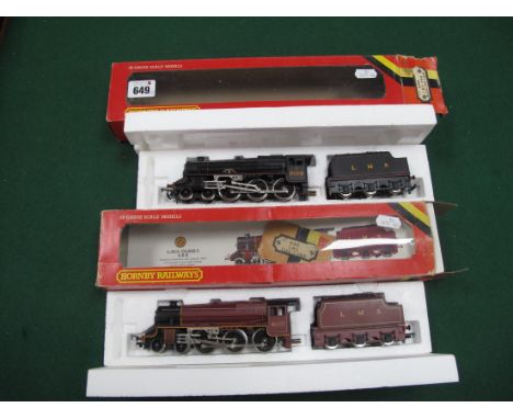Two Boxed Hornby "OO"Gauge Locomotives, both 4-6-0 class 5, #R842, R/No 4657, LMS maroon (loose tender top), #R840 black five