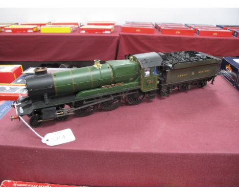 A Kit Built 'O' Gauge/7mm 4-6-0 County Class Steam Locomotive with Six Wheel Tender, G.W green "County of Oxford" R/No. 1023,