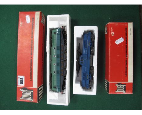 Two Boxed Jouef "HO"Gauge S.N.C.F electric Locomotives with Twin Pantographs, Ref No 8482 Class 2D2 4-8-4 R/No 2D2-9120, and 