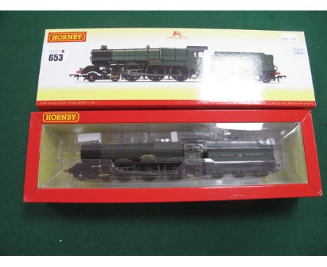 A Hornby #R3331 "OO" Gauge GWR King Class 4-6-0 Locomotive and Tender, R/No 6011, 'King James 1', Great Western green, DCC re
