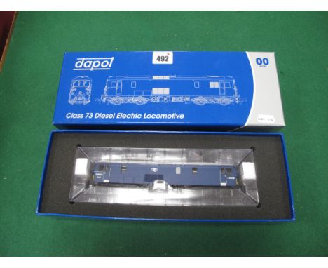 A Dapol "OO" Gauge #4D-006-005 class 73 Diesel Electric Locomotive, R/*No E6039, early blue double arrow logo, literature, bo