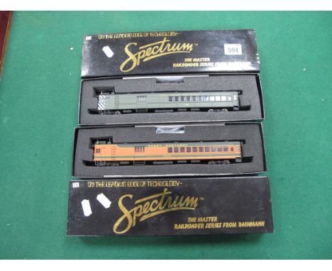 Two Bachmann Spectrum 'HO' Gauge U.S.A Outline Boxed E.M.C Gas Electric "Doodlebugs", Ref No 81407 "Great Northern" and Ref N