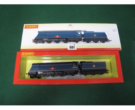 A Hornby "OO"Gauge/4mm Ref No R3632 "Merchant Navy" Class 4-6-2 Steam Locomotive with Six Wheel Tender, BR blue R/No 35024 "E