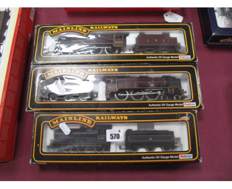 Two Mainline "OO"Gauge/4mm 4-6-0 LMS maroon Steam Locomotives with Six Wheel Tenders, Ref No 37-061 Jubilee Class R/No 5690, 
