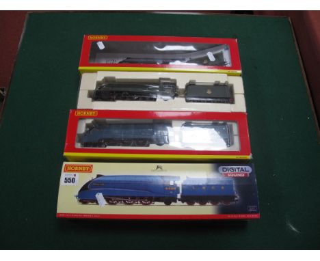 Two Hornby "OO" Gauge/4mm Boxed Class A4 4-6-2 Steam Locomotives with Eight Wheel Tenders, Ref No R2494 "Guillemot" BR green 