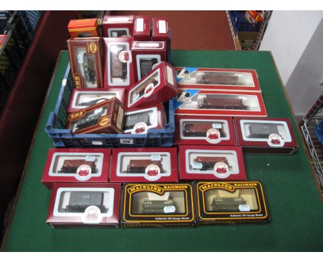 Twenty Plus "OO" Gauge Rolling Stock Items by Lima, Mainline, Hornby, Airfix, including LMS creosote tank wagon, #R.733 Pales