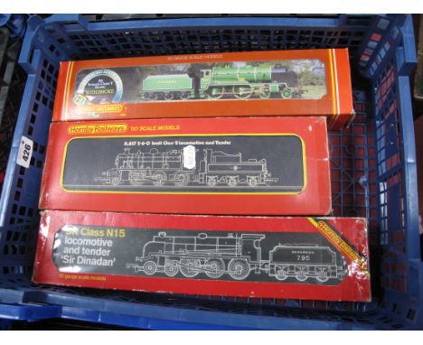 Three Hornby "OO"Gauge/4mm Boxed Steam Locomotives with Six Wheel Tenders, Ref No R154, SR Class N15 4-6-0 R/No 795, Ref No R