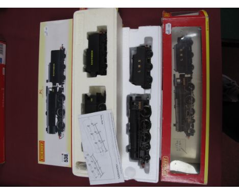 Two Hornby "OO" Gauge Locomotives and Tenders, comprising of #R2343 Class Q1 0-6-0 locomotive, R/No C8, Southern black, #R225