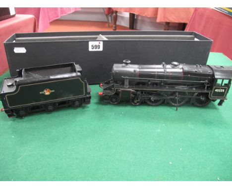 A David Andrews Kit Built "O"Gauge/7mm 4-6-0 Black 5 Steam Locomotive and Six Wheel Tender, BR black R/No 45325, the loco is 