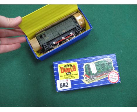 A Hornby Dublo "OO" Gauge/4mm Three Rail Ref No 3231 Class Diesel "Shunter" 0-6-0 Locomotive, BR green R/No D3763, very good 