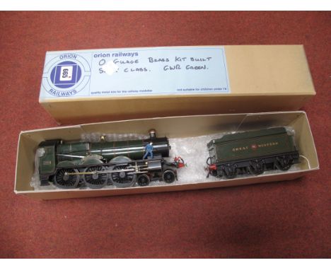 A "O" Gauge/7mm Brass Kit Built 4-6-0 Steam Locomotive and Six Wheel Tender, GWER green "Saint George" R/N 2923, build/finish