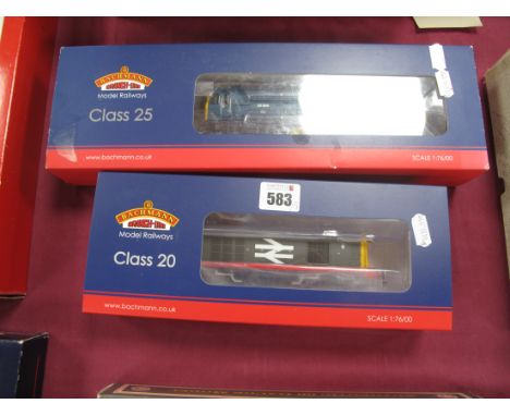 Two Bachmann "OO" Gauge/4mm Bo-Bo Diesel Locomotives, Ref No 32-408 Class 25 BR blue R/No 25286 (21 DCC), Ref No 35-357 Class