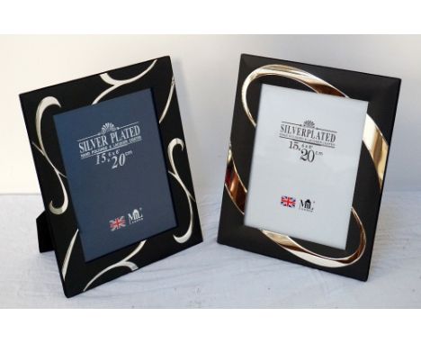 PAIR OF SILVER PLATED PHOTOGRAPH FRAMESby 'MiL London, 27cm x 21.5cm, with boxes