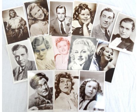 COLLECTION OF CINEMA PORTRAIT POSTCARDS1930/50's, includes Gary Cooper, Katharine Hepburn, Robert Taylor, Greta Garbo, Edward