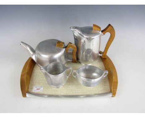 A five piece Piquet Ware tea service  