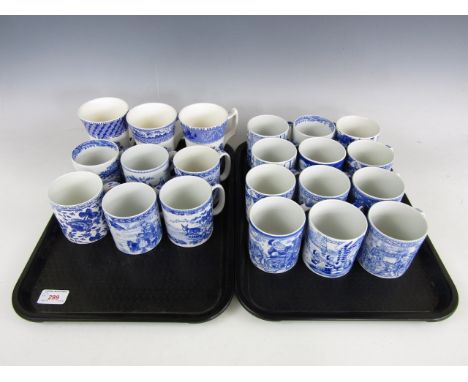 Twenty-one Spode cups 