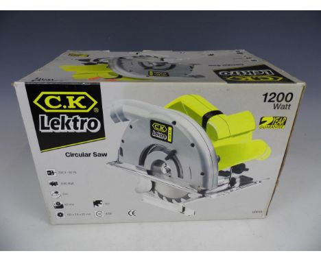 A boxed C K Lektro circular saw