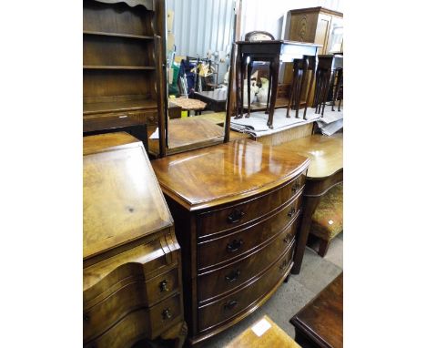 An ex-Chapman's mahogany bow-fronted dressing chest 