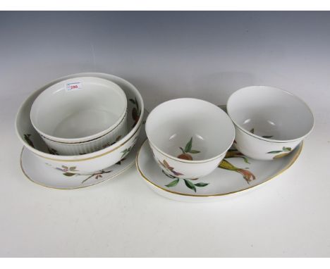 Six pieces of Royal Worcester Evesham ware