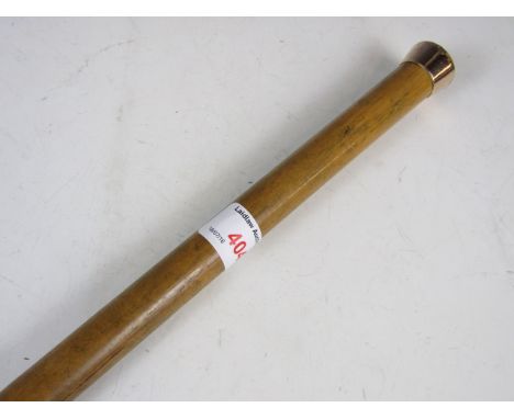 A 9ct gold topped walking stick 