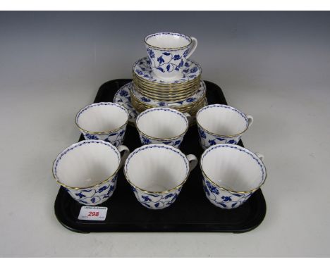 Spode tea wares in the Blue Colonel pattern 