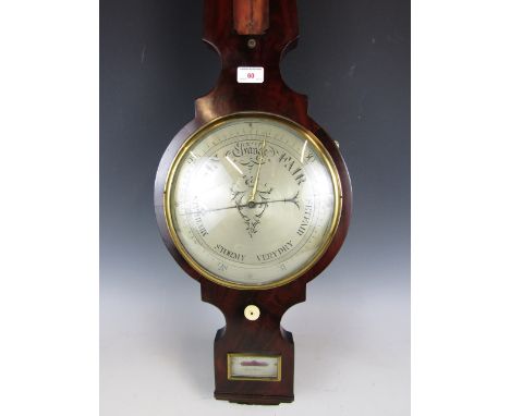 A Victorian mahogany cased barometer (a/f)