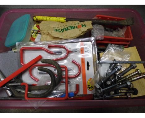 A box of drills and miscellaneous tools etc.