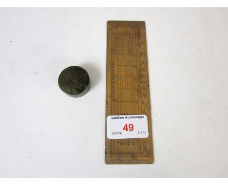 A Bakelite compass and rule 