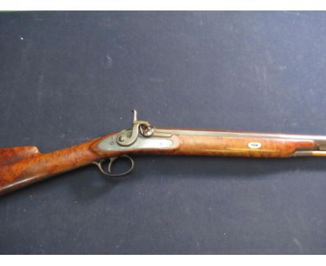 E. Spink percussion cap single barrel 13b fouling gun with 29" first stage octagonal Damascus barrel complete with ramrod and