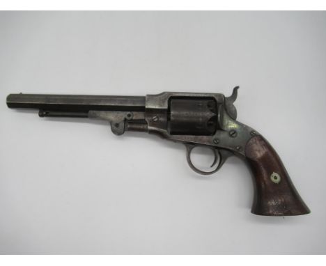 Rogers &amp; Spencer UTICA N. Y .44 army model revolver with hinged lever loading and single action mechanism with two piece 