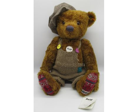 Steiff Jonathan Macbear teddy bear in golden brown mohair, tag No. 000997, H44cm 