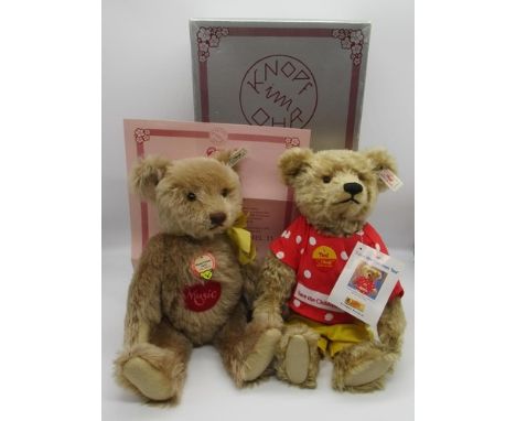 Steiff Musical Bear 1951 Replica in caramel mohair with working music box playing 'Fox You Have Stolen the Goose,' Limited Ed