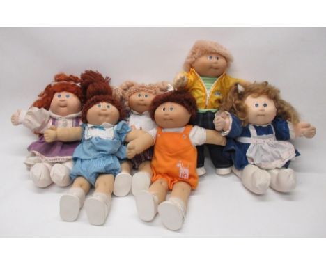 Collection of Cabbage Patch Kids dolls, some with battery packs (6) 