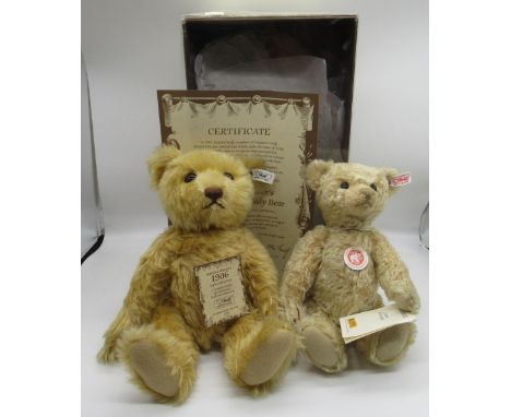 Steiff British Collector 1906 Replica Teddy Bear in golden mohair and working growler mechanism, Limited Edition no. 1596/300