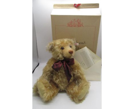 Steiff 2000 teddy bear in blonde mohair with working growler mechanism, boxed with certificate, H43cm 