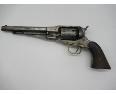 Remington .44 new model army revolver with patent set 14 1858 New York address various stamped markings to the frame work and