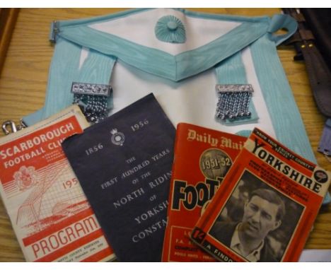 The First 100 Years of the North Riding of Yorkshire Constabulary booklet, various Yorkshire related cricket pamphlets, Speci