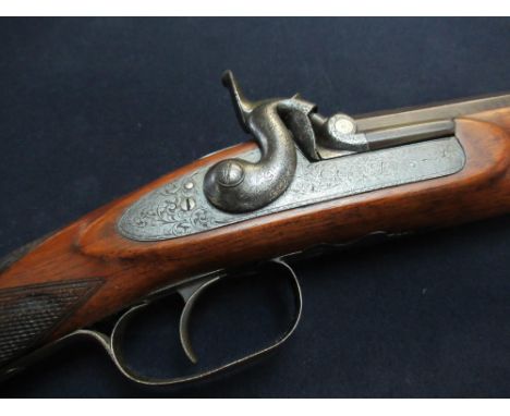 C.West of Retford percussion cap 13b single barrel shotgun with 31" first stage octagonal barrel inset with C.West with scrol