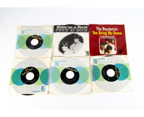 Sixties / MGM 7" Singles, approximately one hundred and ten singles, mainly USA releases on MGM with centres dinked - some wi