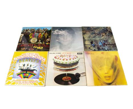 Rolling Stones / Beatles and Solo LPs, twenty albums by The Stones, The Beatles and Solo with titles including Exile on Main 