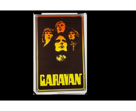 Caravan Poster, An early 1970s David Arnott Designed Poster for Caravan - Stickemup No 13 - measures 77cm by 50 cm - rolled w