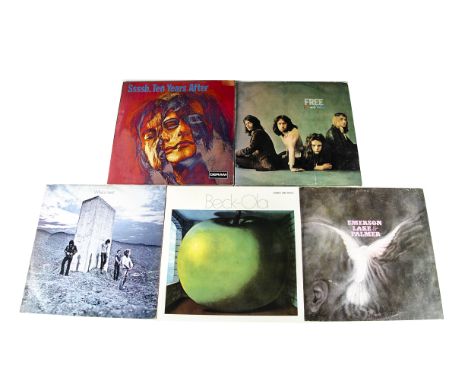 Progressive Rock LPs, five albums of mainly Progressive and Heavy Rock comprising Jeff Beck - Beck-Ola (Japanese EX+/EX+), Th
