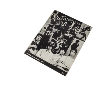 The Who Sheet Music, original six page sheet music for Pictures of Lily in very good condition