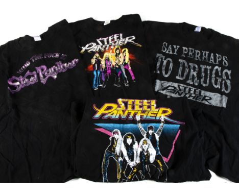 Steel Panther 'T' Shirts, twelve Steel Panther 'T' shirts including Death to All but Metal tour 2012, Well Hung Over Tour, Sa