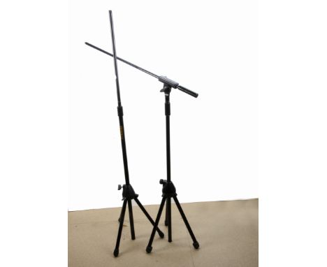 Microphone Stands, six microphone stands including two Auralex acoustic Max stands, a Beyerdynamic and four K &amp; M stands,